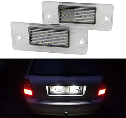 GOFORJUMP 2Pcs 24LED License Plate Light Number Licence Plate Lamp Rear Tail Lamp For A/udi A4 B5 A3 8L S5 B5 A3 S3 A4 S4
