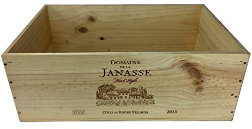 Vineyard Crates French Wine Crate - 12 Bottle Wooden Wine Box for Wine Country Home Decor Wedding Decor DIY Projects Planter Box Furniture Storage Gift Box