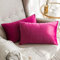 MIULEE 2er Set SAMT Kissenbezug Kissenhülle Dekorative Dekokissen Sofakissen Lendenkissen Wurfkissenbezug mit Verstecktem Reißverschluss Sofa Schlafzimmer 12x 20 Inch 30 x 50 cm Rose Rot