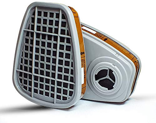 GOMOOY Set Di Ricambio UNIVERSALE Filtri Maschera Ai Carboni Attivi | Respiratore Antipolvere Semimaschera Protezione Lavoro Prodotti Chimici Polveri Verniciatura Vapori Tossici |