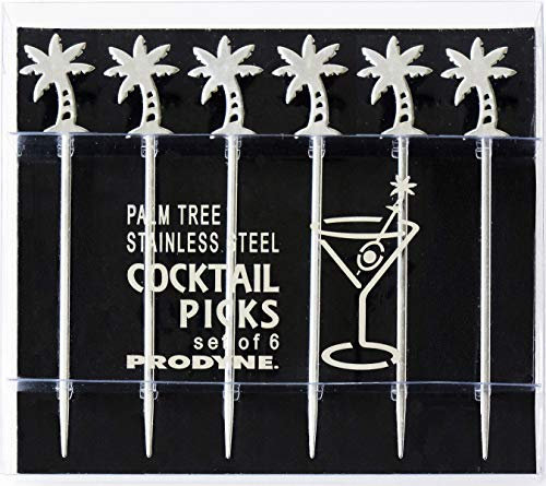 Prodyne MP-2 Palm Tree Pics à cocktail Palmier, Argenté