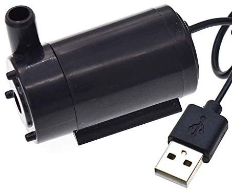 Reland Sun Mute Mini-Pumpe Miniaturpumpe DC3V-5V Computer Wasserkühlung Dose, Handy-Ladegerät oder USB-Treiber (USB-horizontaler Typ schwarz)