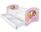 Clamaro 'Schlummerland' Kinderbett 70x140 (bis 150kg belastbar) mit Motiv, Rausfallschutz, Kantenschutz, Matratze, Lattenrost und Bettkasten auf Rollen | Jugendbett Weiß | Motiv: 15 Prinzessin Kutsche