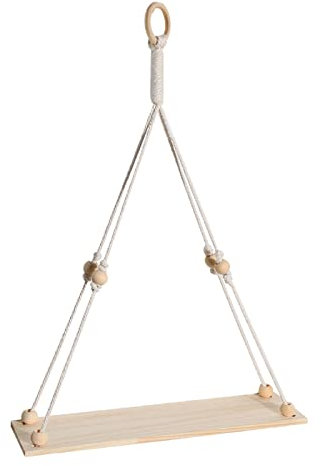 NSXIN Makramee Wandbehang Regal Boho Pflanzenhänger Pflanzkorb Blumentopf Halter Blumenampel Deko mit Baumwolle Gewebte Quaste Für Schlafzimmer Und Wohnzimmer (Stil A)