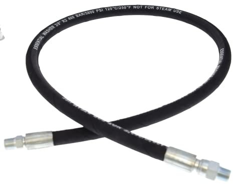 ESSENTIAL WASHER Whip Line for Pressure Washer Reel by - 3/8 Pressure Washer Hose Connector for Hose Reel 5800 PSI Heavy Duty Whip Hose Washer Available in Various Lengths (4 Feet)
