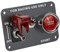 DC12V Racing Car Interruttore di accensione Pannello oscillante Interruttore + Pulsante di avvio del motore con indicatore rosso (rosso)