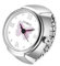 JewelryWe Ringuhr Fingeruhr Elastisch Schmetterling - Damen Analog Quarz Fingerringuhr Ring Uhr Uhrenring mit Rosa Schmetterling Römischen Ziffern Zifferblatt und Silber Legierung Elastisch Band
