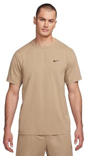 NIKE DV9839-247 M NK DF UV HYVERSE SS Sweatshirt Men's KHAKI/BLACK Size S