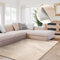 Interiyou Fargo - Teppich Wohnzimmer 230x330 cm Beige - Kurzflor Waschbar und rutschfest - Flauschiger Fellteppich aus Kunstfell - weicher Langflor Fell