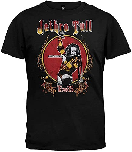 KuyAteYS Jethro Tull Tour 75 Soft T Shirt S Black XL