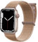 Maledan Nylon Armband Kompatibel mit Apple Watch Armband 44mm 38mm 42mm 40mm 41mm 45mm 46mm 49mm, Verstellbare Sport Armband Kompatibel mit iWatch Series 10 9 8 7 6 5 4 SE, 38mm/40mm/41mm, Milchtee