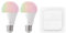 EGLO connect.z Smart-Home LED Leuchtmittel, Set aus 2 E27 Glühbirnen mit Lichtschalter, ZigBee, App und Sprachsteuerung Alexa, dimmbar, warmweiß-kaltweiß, RGB, 806 Lumen, 9 Watt