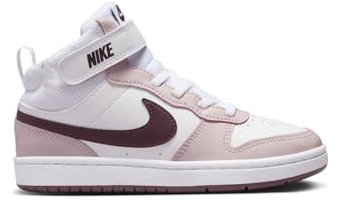 Nike Court Borough Mid 2 (PSV), Scarpe Allacciate, Bianco/Bordeaux Crush-Platino Viola, 27.5 EU