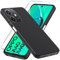 Funda + Cristal Templado Compatible con OPPO A40 OPPO A40M, Antigolpes Fundas Carcasa para OPPO A40 OPPO A40M Protectora Capa Silicona Negro Funda de Móvil Cristal antirotura