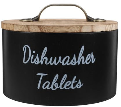 PRETYZOOM Contenitore per Detersivo in con Scatola Rotonda per Organizzazione Cucina Contenitore Versatile per Cialde Lavanderia e Oggetti Design per Armadi e Piano Cucina