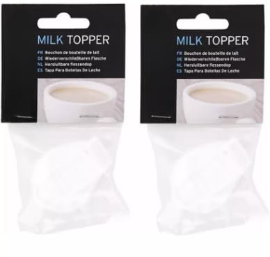 Vision4ever Milk Mate Milk Pourer Bottle Top - Fits Most Milk Bottles for Easy Pouring (Pack of 2)