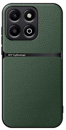 COMAKU Cover per Honor 200 Smart, Ultrasottile PU + TPU Silicone Antiscivolo Antiurto Case Con Texture Bumper Custodia Cover - Verde