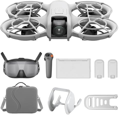 DJI Neo Motion Fly More Combo mit Landeplatz, Mini Drohne mit 4K UHD-Kamera, 135g selbstfliegende Drohne, Follow me funktion, Handflächenstart, KI-Motivverfolgung mit RC Motion 3 und 3 Akkus
