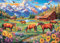 Horse Farm Jigsaw Puzzle 1000 Teile Erwachsene Sunflowers Meadow Ranch Puzzle Erwachsene 1000 Teile Puzzles