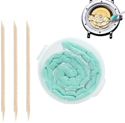 Kit di pulizia per orologi, pulitore di massa per la pulizia sicura, rimozione del grasso per strumenti di orologeria include 3 bastoncini di salice per colleghi di amici di famiglia