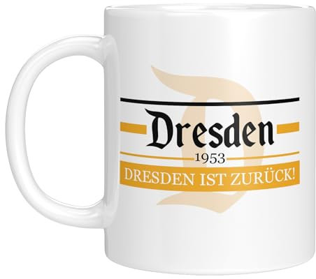 Dresden Tasse - 2025 Aufstieg - Fussballbecher - Fanartikel - Kaffeetasse - fussballfans - Weiss