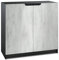 Vladon Sideboard Logan, Made in Germany, Kommode mit 2 Türen, Schwarz matt/Beton Oxid Optik (82 x 78 x 37 cm)