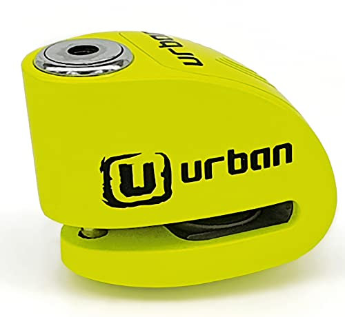 URBAN UR906X Bremsscheibenschloss Alarm 120dB ON/OFF Optionale Aktivierung, Austauschbares Modul, Langlebige Batterie, Erinnerungskabel, Sehr Sichtbar, Universal Diebstahlsicherung Motorrad Roller