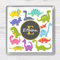 Childrens Dinosaur Personalised Drinks Coaster, Any Name & Initial (Design 1)