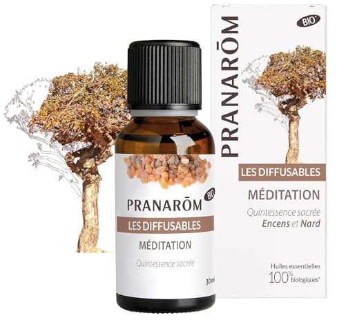 Pranarôm - Diffusables - Parfum D'ambiance Bio Méditation Et Saintes Odeurs Huiles Essentielles - Pour Diffusion - Encens Et Nard Quintessence Sacrée - 30 Ml