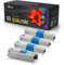 123Color 4X Tonerkartuschen kompatibel mit Oki C 301 DN C 321 DN MC 332 DN MC 340 Series MC 342 DN MC 342 DNW 44973536 44973535 44973534 44973533 Schwarz Blau Rot Gelb BK C M Y - Office Line Serie