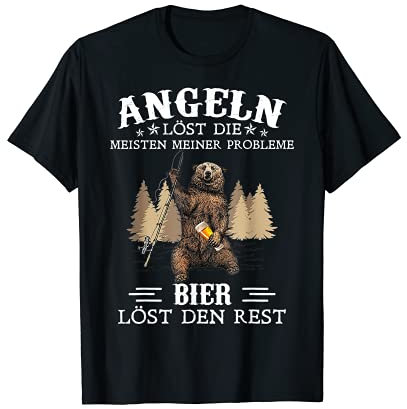 Angeln Lost Die Meisten Meiner Probleme Bier Lost Den Rest T-Shirt