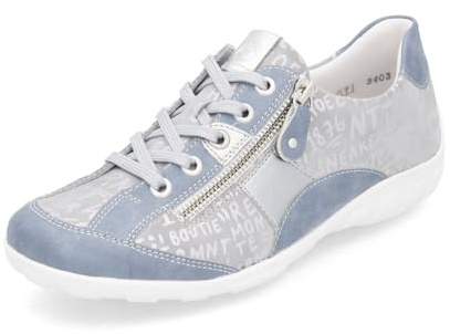 Remonte Damen Low-Top Sneaker R3403, Frauen Halbschuhe,lose Einlage,straßenschuhe,Strassenschuhe,Sportschuhe,Freizeitschuhe,blau Kombi (14),45 EU