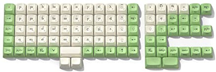 DROP The Lord of The Rings MT3 Elvish Keycap Set, PBT Hi-Profile, Cherry MX Style Keyboard Compatible with 40%, OLKB, Planck, Preonic, and More (Elvish Ortholinear Kit)