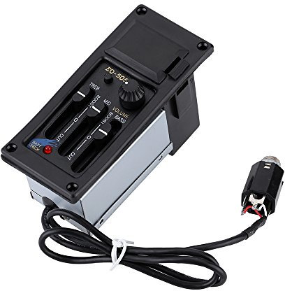 Benkeg 3-Band-Akustikgitarre Tone und Volume Verstärker EQ Equalizer Preamp Piezo Pickup-Tuner