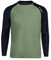 SURFEASY Rashguard Herren Langarm UPF 50+ Schwimmshirts Atmungsaktiv Surfen Angeln Wandern UV-Schutz Langarmshirt (Grün/Schwarz, M)