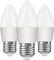 Ddlisu Edison E27 LED Screw Bulb, Large Screw 5W Energy Saving E27 Candle Light Bulbs, ES C37 Chandelier Light Bulbs, 450LM Warm White 2700K Lamps, Non-dimmable, Pack of 3