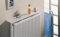 Merveille - Radiator Shelf Without Drilling - Non-Deformable Reversible White/Hacienda Melamine Shelf - Thickness 19 mm - Humidity + Heat Resistance, 100°C - 50 x 15 cm