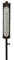 CHEMIN DE CAMPAGNE Grand thermomètre extérieur tuteur Plante à piquer métal doré 114cm