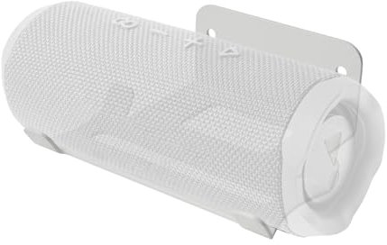 shinar Metal Wall Mount Compatible with JBL Tuner 2, JBL Essential 2 and JBL Flip 6/5 Holder Accessory Stand Compatible with JBL Tuner 2 with Cable Management (White)