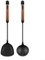 Ensemble de spatules en fer, cuillère à frire en fer résistant à la chaleur avec poignée en bois pour la cuisine