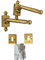 Generico Maniglia per porta interna in ottone massiccio Made in Italy colore Oro lucido con bocchetta chiave quadrata Valli & Colombo
