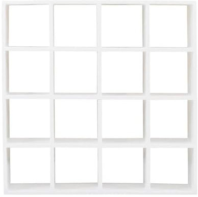 YUANYIYS Weißes Regal mit 16 Regalböden – Miniatur-Möbelregal für Heimdekoration, Bücherregal und Präsentations-Organizer