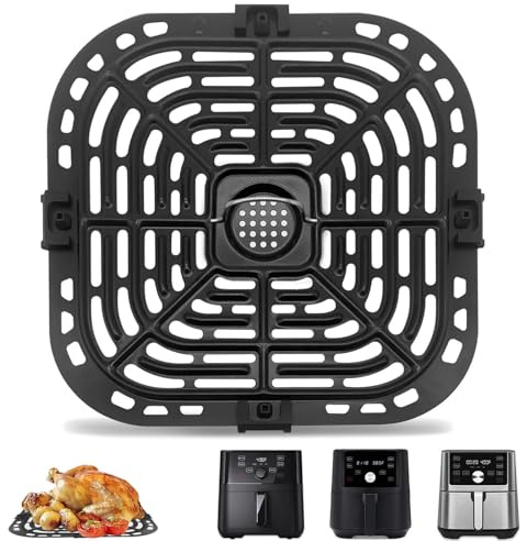 GWYSY Air Fryer Replacement Tray for Instant Pot Vortex 5.7L Air Fryer, Original Air Fryer Accessories Grill Pan Plate Crisper Plate Rack Parts, Dishwasher Safe