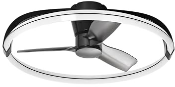 BKZO 73cm Ceiling Fans with Lights and Remote, 6 Speeds Modern LED Ceiling Fan Light, Dimmable Quiet Fan Ceiling Lights, Modern Fan Lighting for Living Room, Dining Room, Bedroom, Office, 3000-5500K