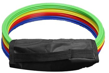 TISHITA 12 Pezzi Anelli Agilità Calcio Cerchi Ginnastica Salto Materiale PP Durevole Adatti a Bambini Adulti Atleti Esercizi Sportivi in Palestra E all’Aperto, 30 Cm