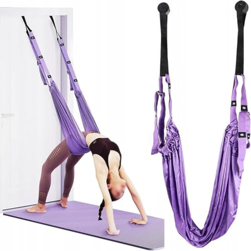 Aerial Yoga Tuch Elastisch – Hängematte für Aerial Training, Pilates & Gymnastik | Luftschaukel für Dehnung, Entlastung der Wirbelsäule & Entspannung | Belastbar bis 150 kg
