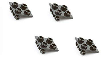 Lego Parts: Hinge Brick 2 x 2 Top Plate Thin (PACK of 4 - Black) by Parts - Hinges