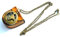 Halskette mit Sonnenuhr-Kompass-Anhänger, Messing, mit Leder-Etui.
