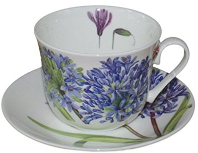 Roy Kirkham Breakfast Cup and Saucer Agapanthus