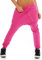 Malito Mujer Pantalón Boyfriend Classic Botón Baggy Aladin Bombacho Sudadera 8023 (Fucsia)